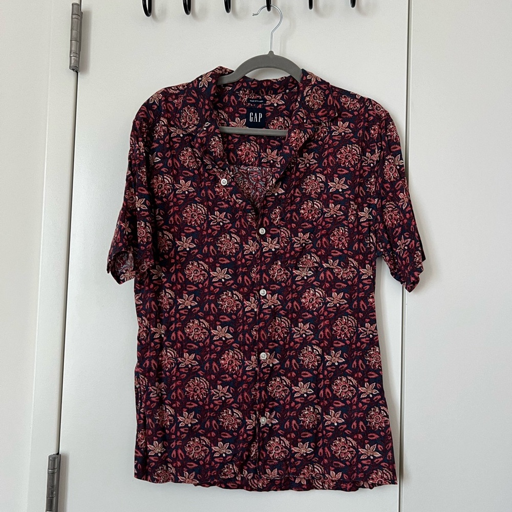 Gap Printed Linen Blend Shirt - S